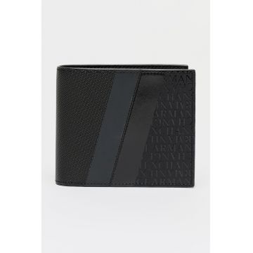 Portofel pliabil cu model colorblock - Gri antracit