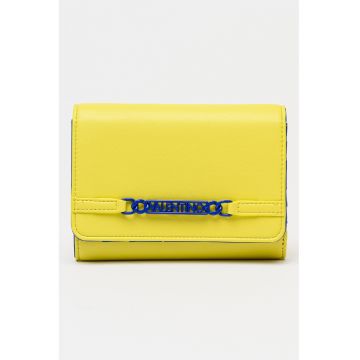 Portofel pliabil de piele ecologica - Galben pai