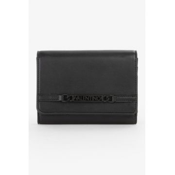 Portofel pliabil de piele ecologica - Negru