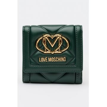 Portofel pliabil de piele ecologica - Verde englez