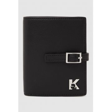 Portofel pliabil de piele ecolologica - Negru