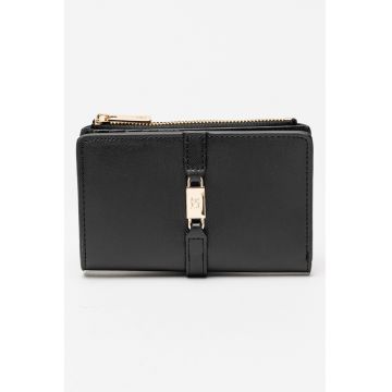 Portofel pliabil din piele ecologica - Negru