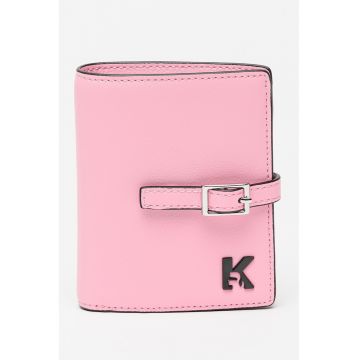 Portofel pliabil din piele ecolologica - Roz pastel