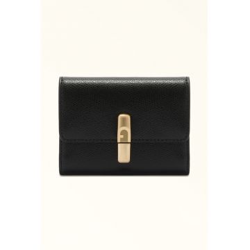 Portofel pliabil din piele Iride - Negru