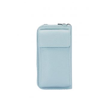 Portofel si port telefon din piele naturala 8971 07 Albastru 19942 - Albastru