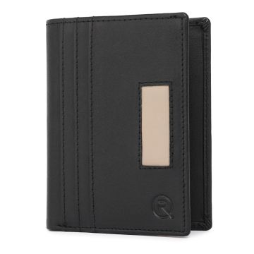 Portofel unisex Ronno, Anghel PT1443, piele naturala, Negru