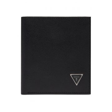 Set portofel si breloc -  piele ecologica - negru - One Size INTL