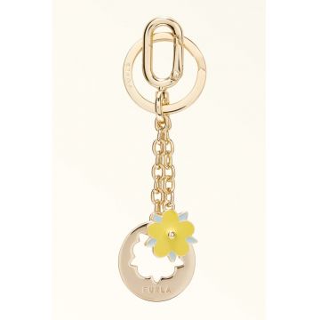 Breloc cu talisman floare - Auriu/Galben