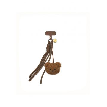 Charm pentru geantă sau telefon -  Bear Softie - caramel - 7x6cm