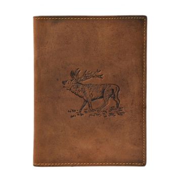 Etui documente piele naturala 12.5 x 16.5 x 0.5 cm - Vintage Hunting - - Maro