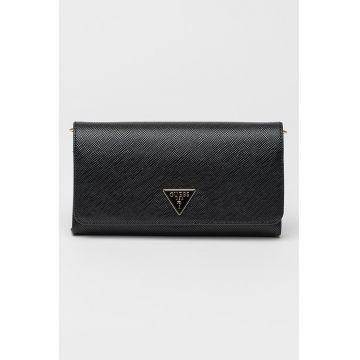 Geanta crossbody din piele ecologica cu bareta din lant Noelle - Negru