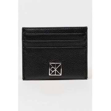 Portcart de piele cu protectie RFID - Negru