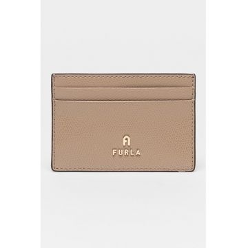 Portcart din piele Camelia - Maro camel