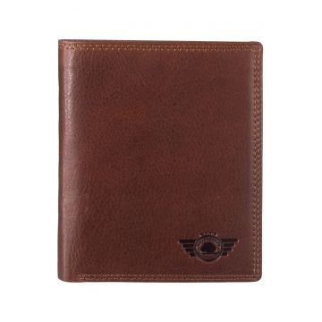 Portofel barbati piele naturala maro 9 x 10.5 x 2 cm - Waxy Vintage -