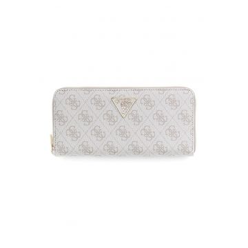 Portofel cu buzunar exterior cu fermoar - Maro taupe deschis