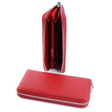 Portofel dama, 19600, piele naturala, Rosu