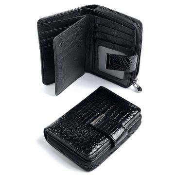 Portofel dama, 5198, piele naturala, Negru