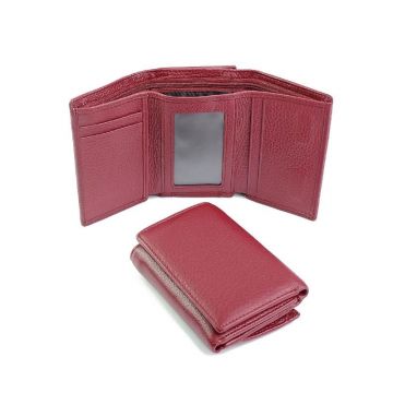 Portofel dama, 6600-16, piele naturala, Rosu inchis