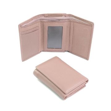 Portofel dama, 6600-16, piele naturala, Roz pudrat