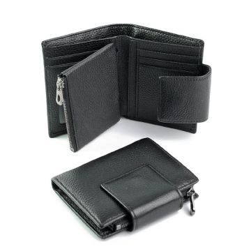 Portofel dama, A899-9, piele naturala, Negru