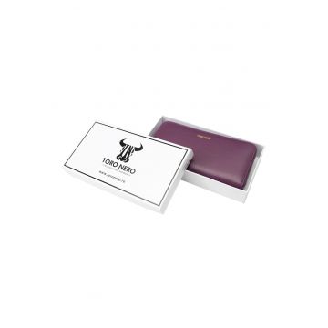 Portofel dama  Arya piele naturala violet compact