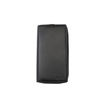 Portofel dama -  Gina - piele naturala neagra - protectie RFID - Negru