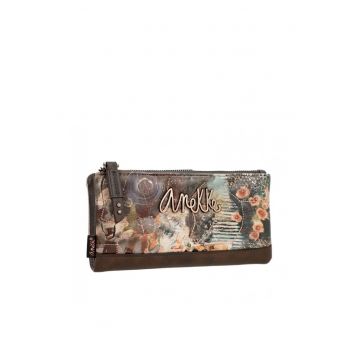 Portofel dama -  Piele ecologica - 20x10x4 cm - Multicolor