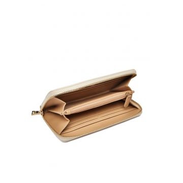 Portofel dama -  piele ecologica - bej - One Size INTL