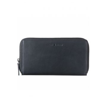 Portofel dama piele naturala negru 19.5 x 10.5 x 2.5 cm - Pure Black -
