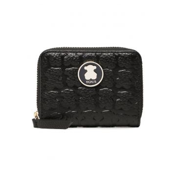 Portofel dama -  piele naturala - negru - One Size INTL