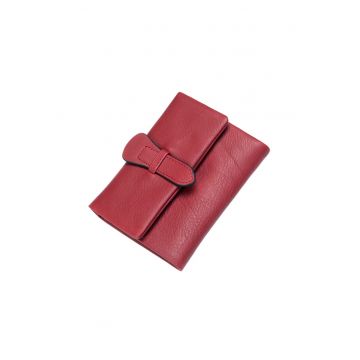 Portofel dama piele naturala premium - - Rosu visiniu