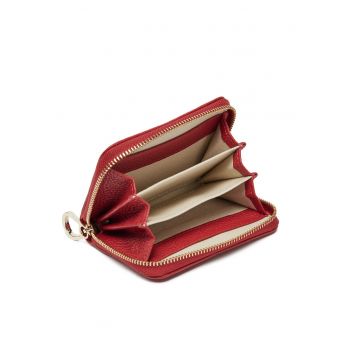Portofel dama -  piele naturala - rosu - One Size INTL