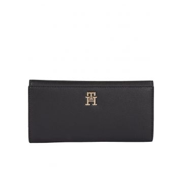 Portofel Dama -  Poliester - Negru - 19 x 9 x 2 cm One Size Negru