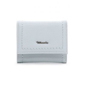 Portofel de piele ecologica cu inchidere cu clapa - Albastru pal