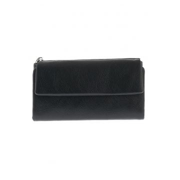 Portofel elegant negru cu design minimalist