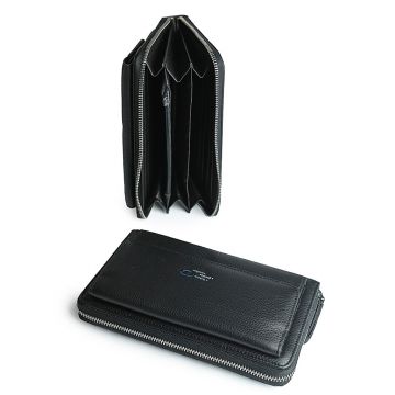 Portofel pentru barbati, 6600-A, piele naturala, Negru