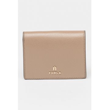 Portofel pliabil din piele Camelia - Maro camel