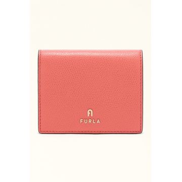Portofel pliabil din piele Camelia - Roz aprins/Roz pastel