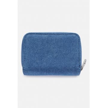Portofel uni din denim - Albastru deschis
