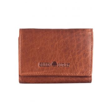 Portofel unisex piele naturala coniac 10 x 7 cm - House of Norway -
