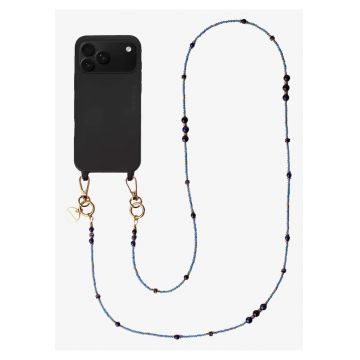 Lant crossbody din pietre naturale pentru telefon - Azurro - 120 cm