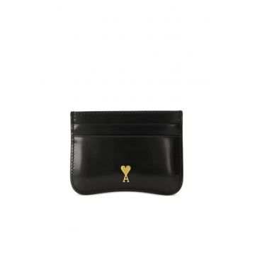 leather cardholder Black - One Size