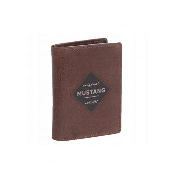 Portofel Barbati -  Santos - Uni - Maro - Piele Naturala - Cu Logo - Design Clasic Casual - Ideal Pentru Uz Zilnic - Material Durabil Premium - Stil Casual Si Elegant