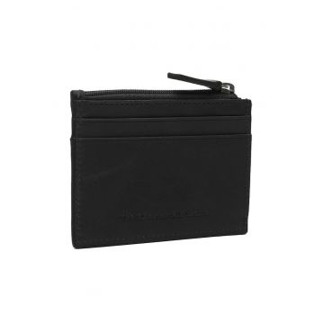 Portofel carduri unisex piele naturala - Chesterfield - - Negru