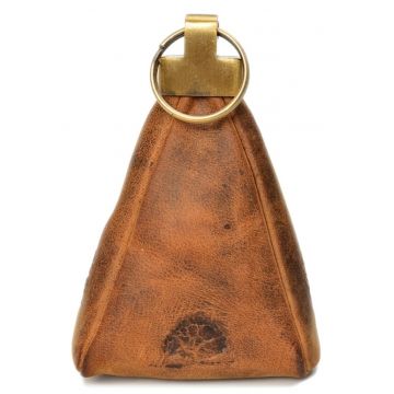 Portofel chei unisex piele naturala maro antichizat 7.5 x 11 x 4 cm - Vintage -