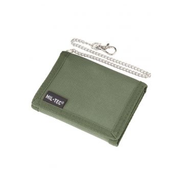Portofel cu lant -  Poliester - 9 -5 x 13 cm - Verde