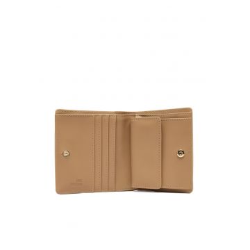 Portofel dama -  piele ecologica - bej - One Size INTL