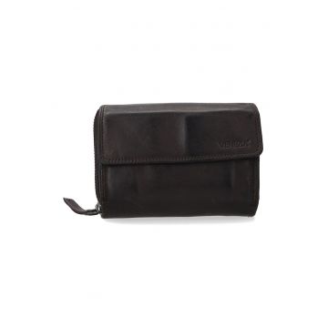 Portofel dama  piele naturala maro 14x11cm