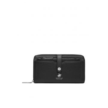 Portofel dama  textil negru compact