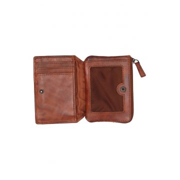 Portofel din piele cu buzunar lateral pentru monede